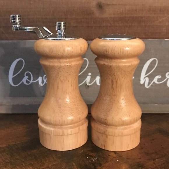 Mr. Dudley Dining Vintage Mr Dudley Wooden Salt Shaker Pepper Grinder 475 Tall 225 Diam